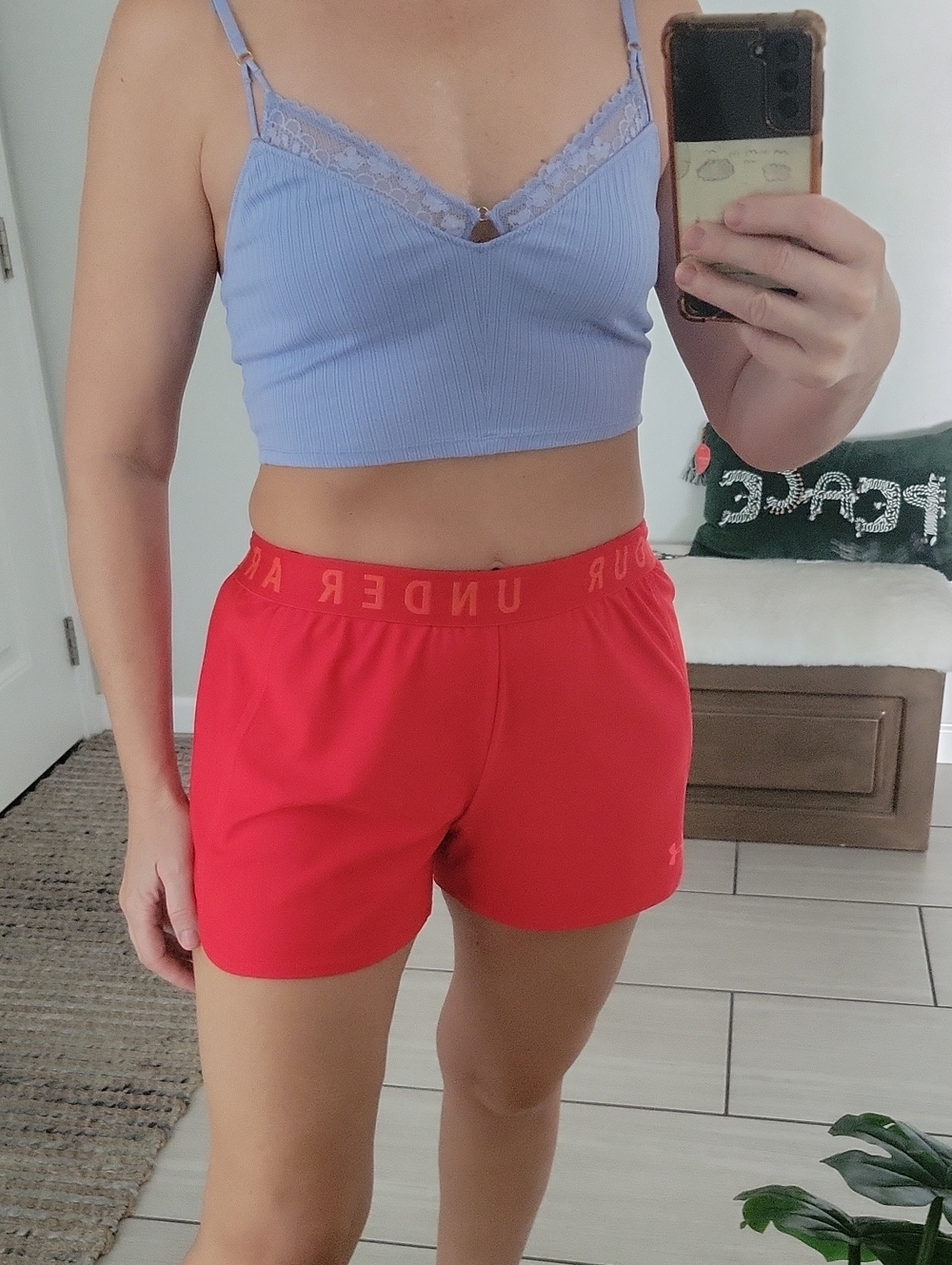 Under Armour Women's Bright Red Athletic Shorts